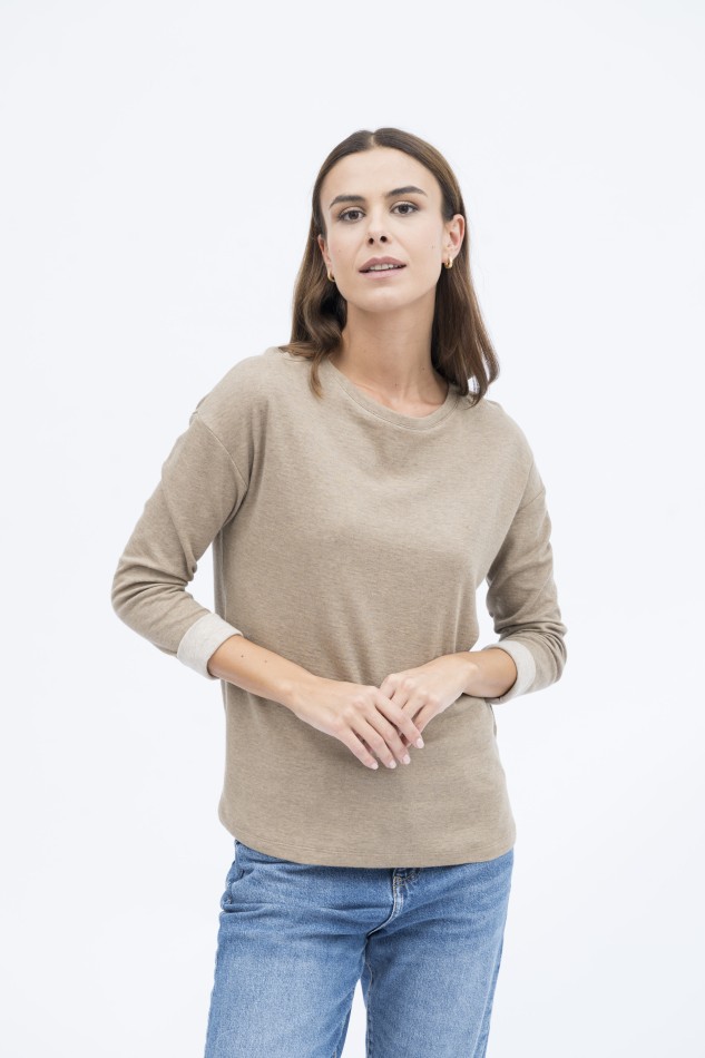 Majestic Filatures | T-shirt in cotone e cachemire double over
