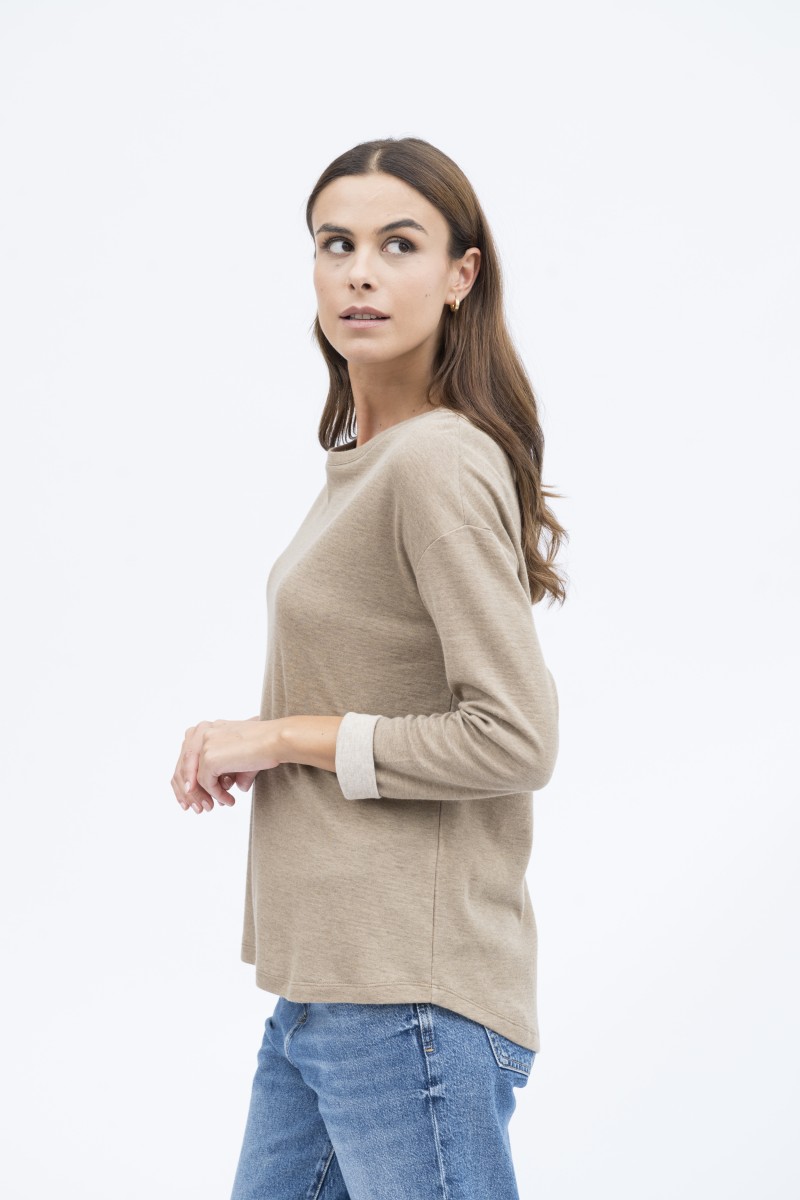 Majestic Filatures | T-shirt in cotone e cachemire double over