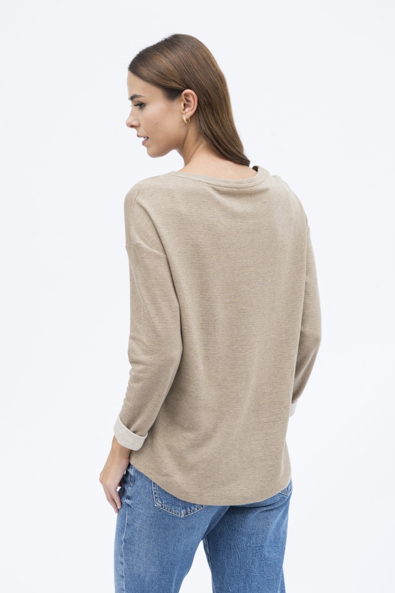 Majestic Filatures | T-shirt in cotone e cachemire double over
