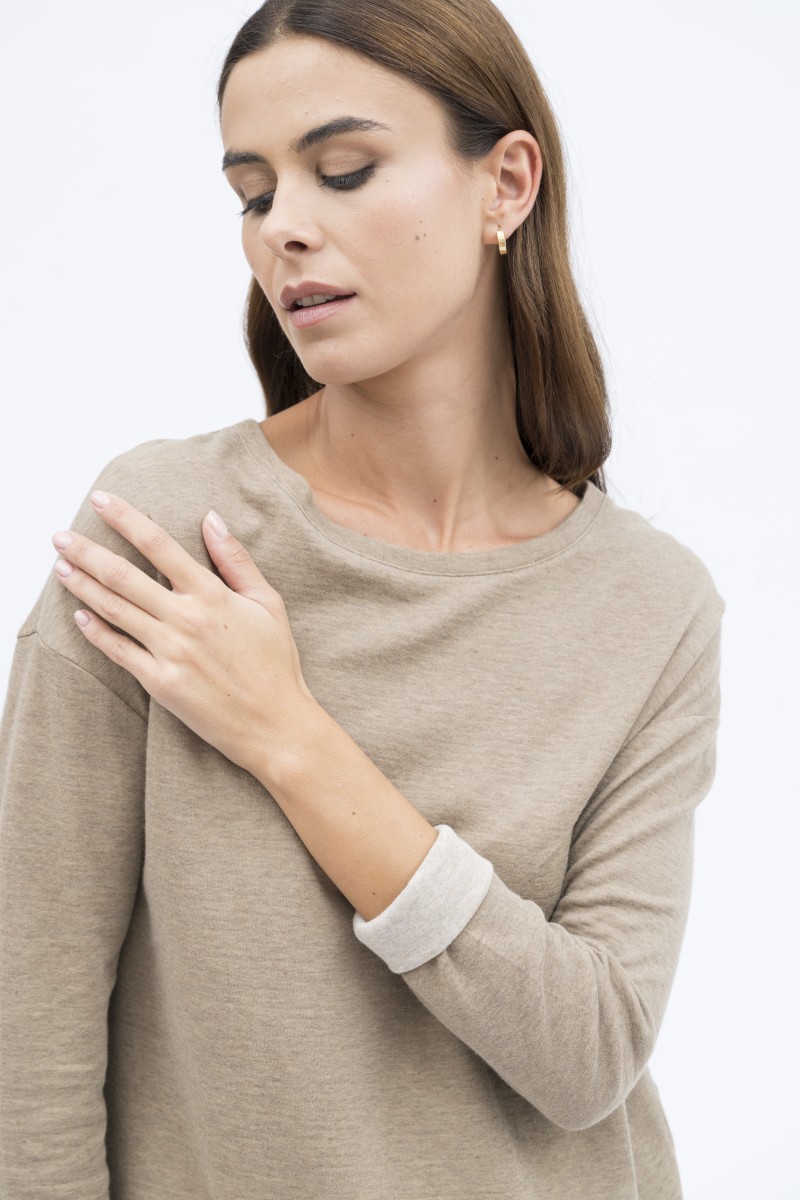 Majestic Filatures | T-shirt in cotone e cachemire double over