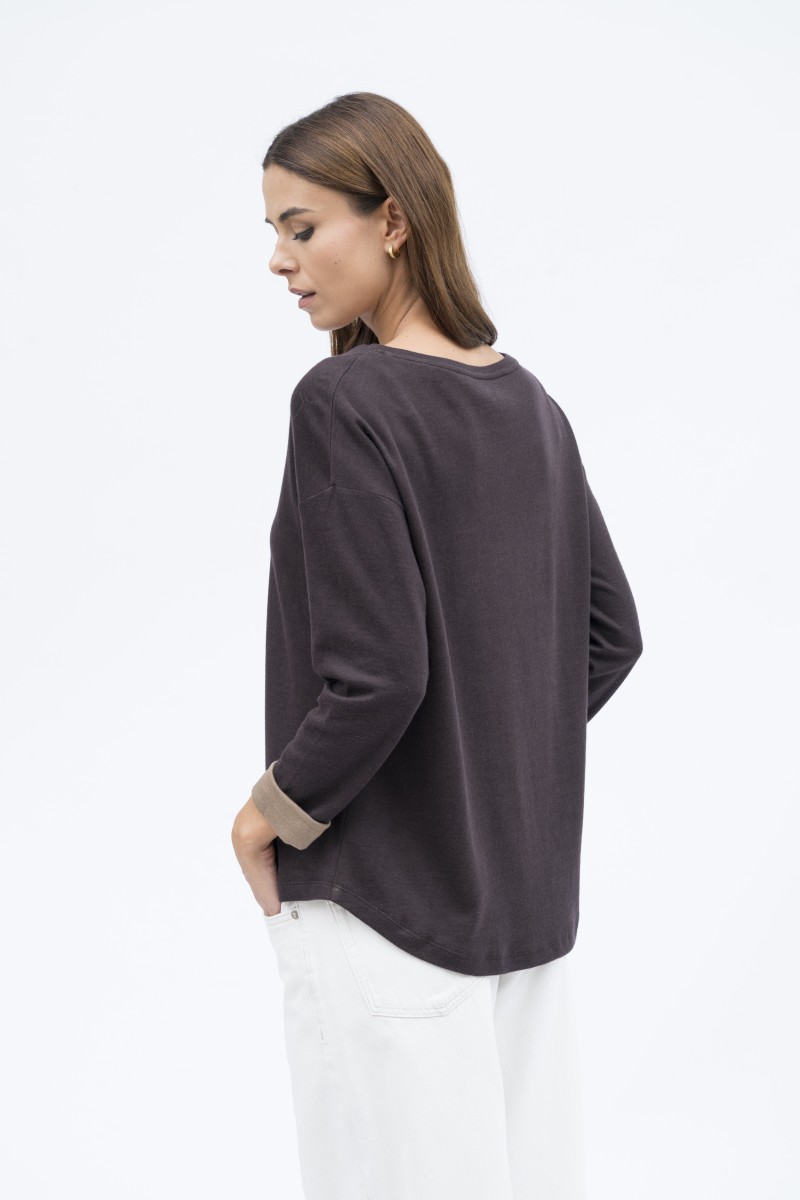 Majestic Filatures | T-shirt in cotone e cachemire double over