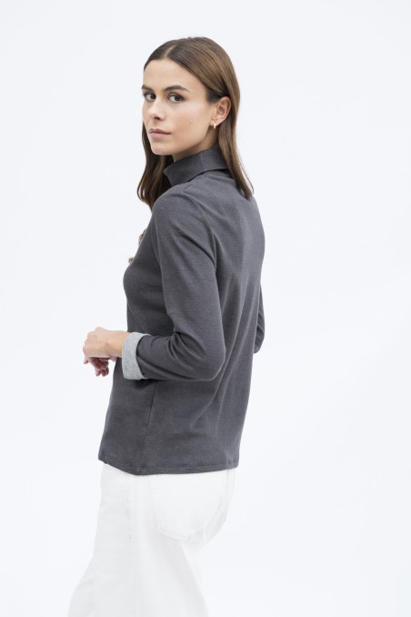 Majestic Filatures| T-shirt dolcevita in cotone e cachemire double
