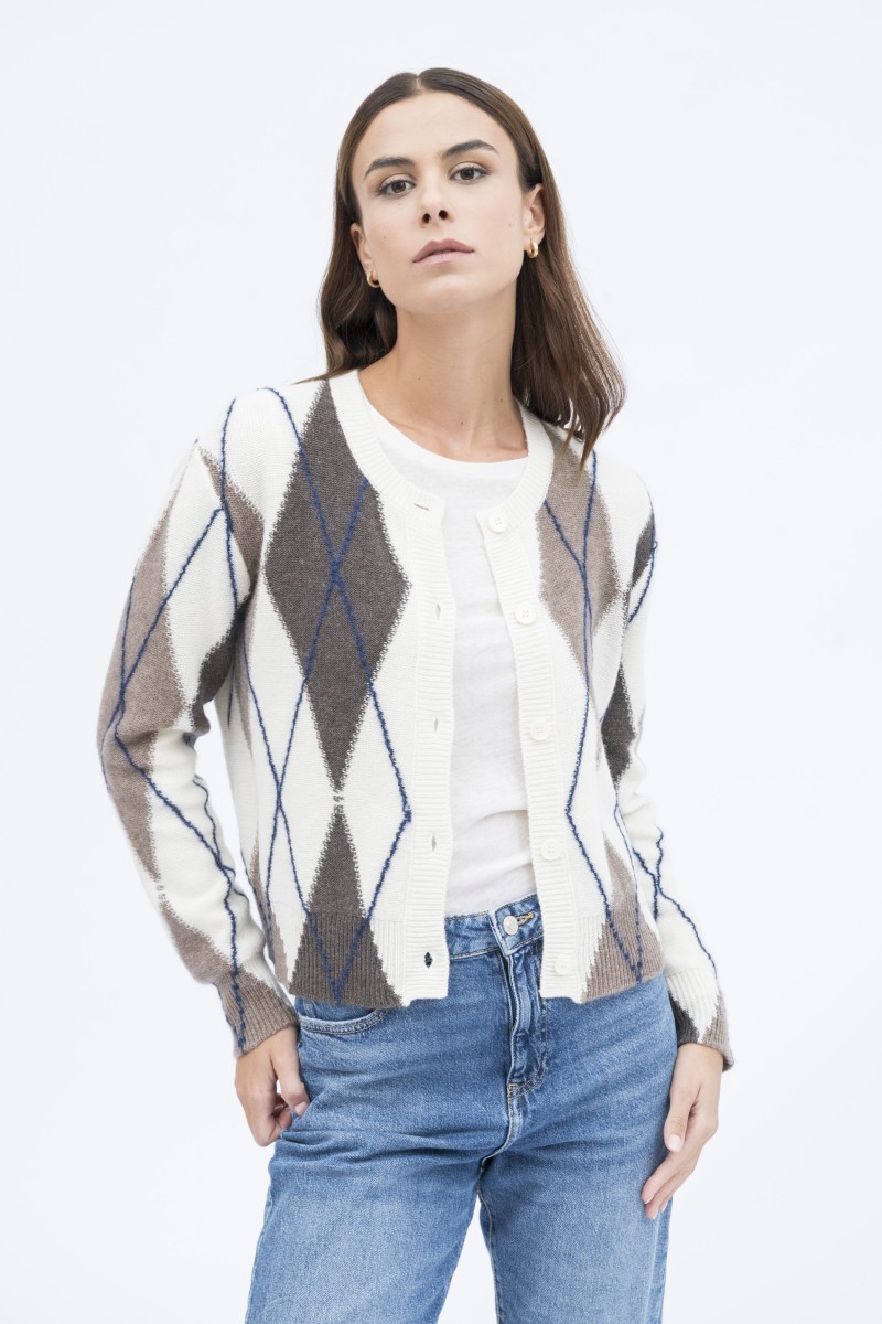 Majestic Filatures | Cardigan girocollo in fantasia