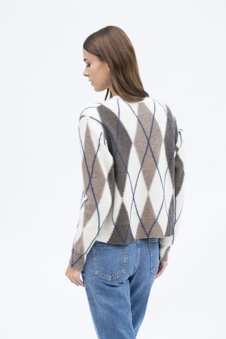 Majestic Filatures | Cardigan girocollo in fantasia