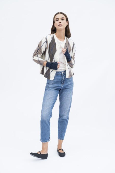 Majestic Filatures | Cardigan girocollo in fantasia