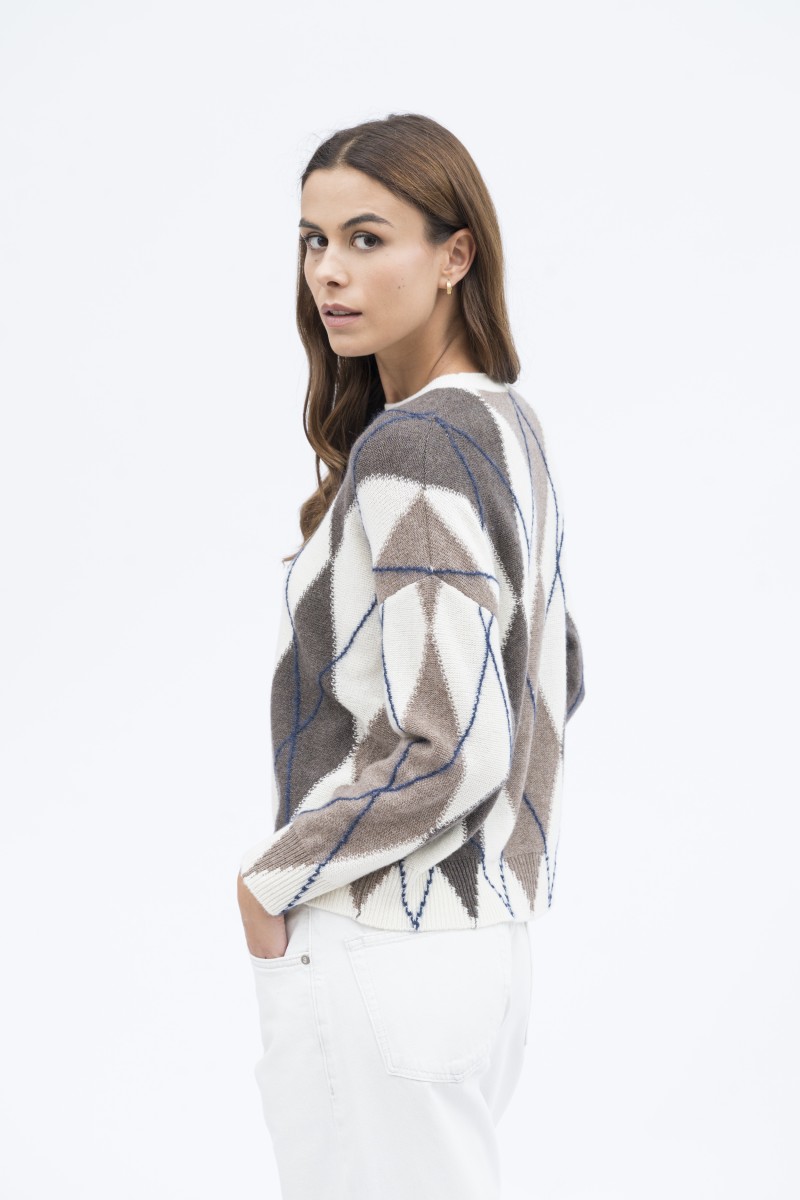 Majestic Filatures | Pullover girocollo in fantasia