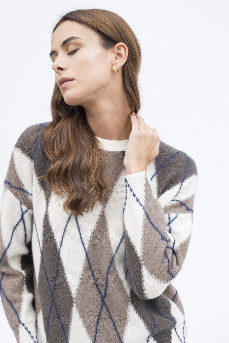 Majestic Filatures | Pullover girocollo in fantasia