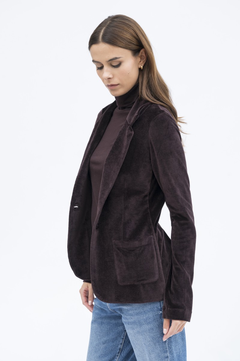 Majestic Filatures | Giacca con bottone singolo in velluto