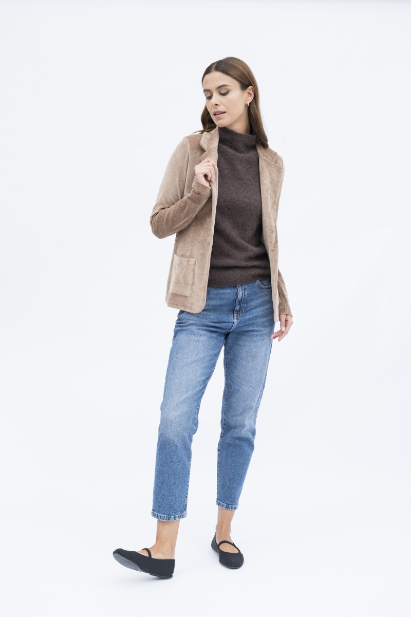 Majestic Filatures | Giacca con bottone singolo in velluto