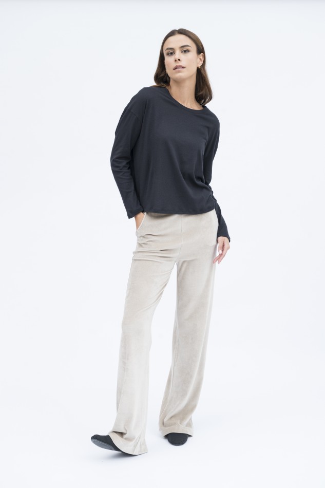 Majestic Filatures | Pantalone in velluto liscio