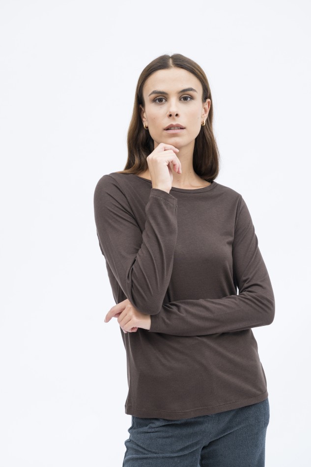 Majestic Filatures | T-shirt girocollo manica lunga lyocell