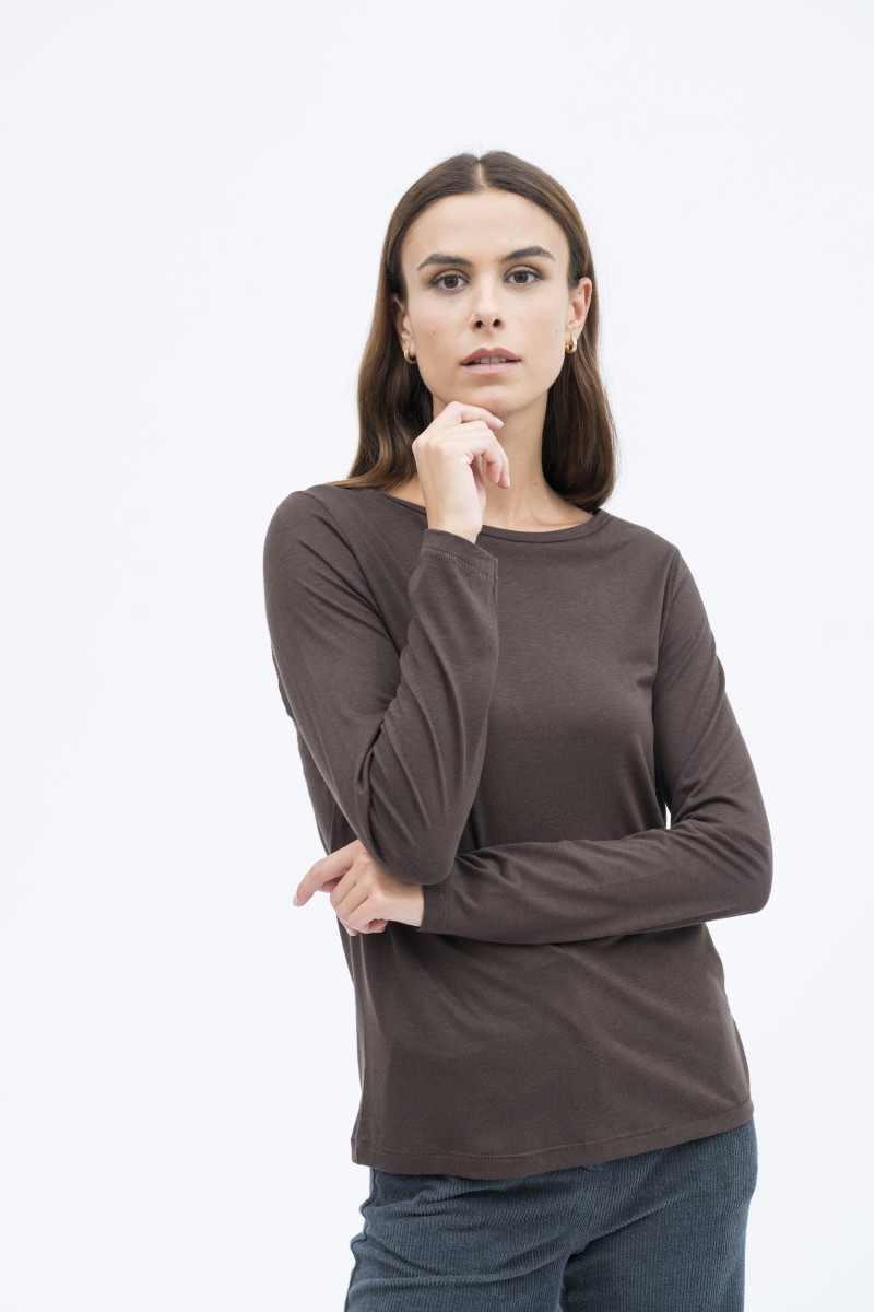 Majestic Filatures | T-shirt girocollo manica lunga lyocell