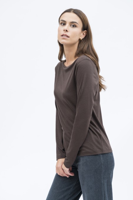 Majestic Filatures | T-shirt girocollo manica lunga lyocell