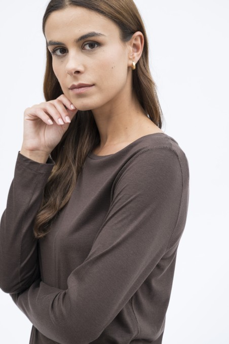 Majestic Filatures | T-shirt girocollo manica lunga lyocell