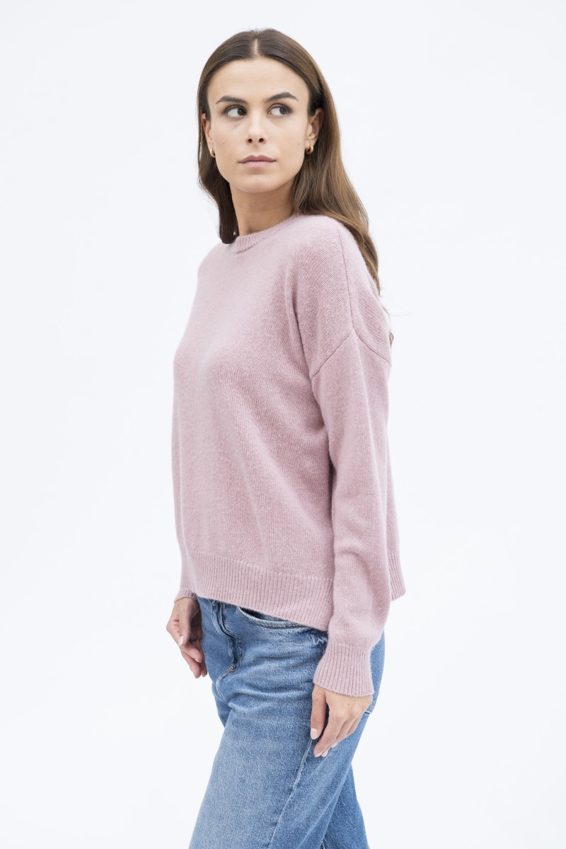 Majestic Filatures | Pullover girocollo in lana e cashmere