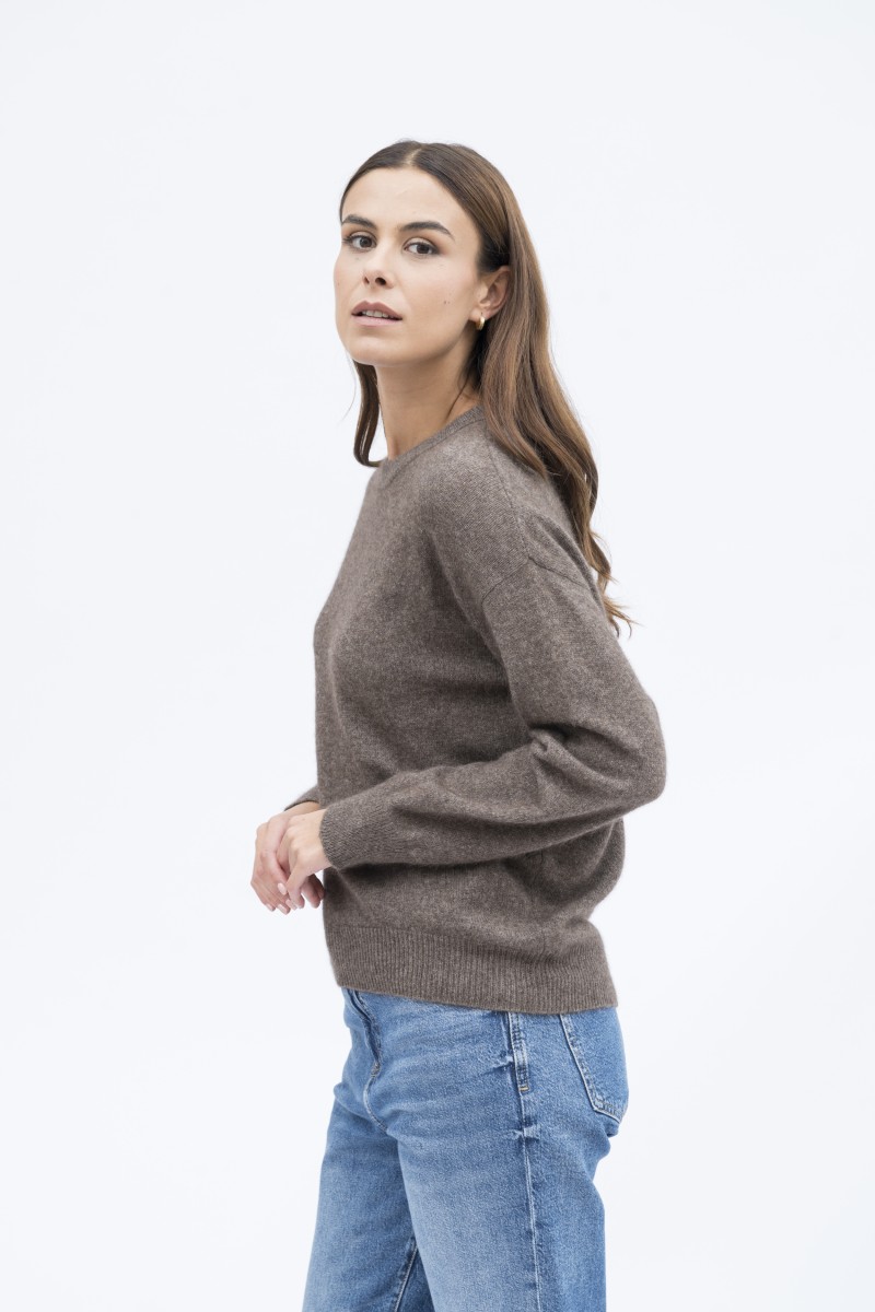 Majestic Filatures | Pullover in Raccoon girocollo e maniche lunghe
