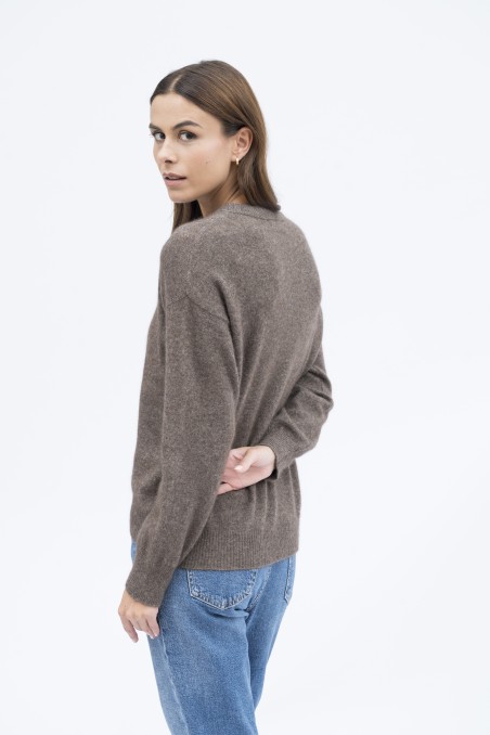Majestic Filatures | Pullover in Raccoon girocollo e maniche lunghe