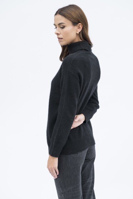 Majestic Filatures | Pullover in Raccoon dolcevita e maniche lunghe