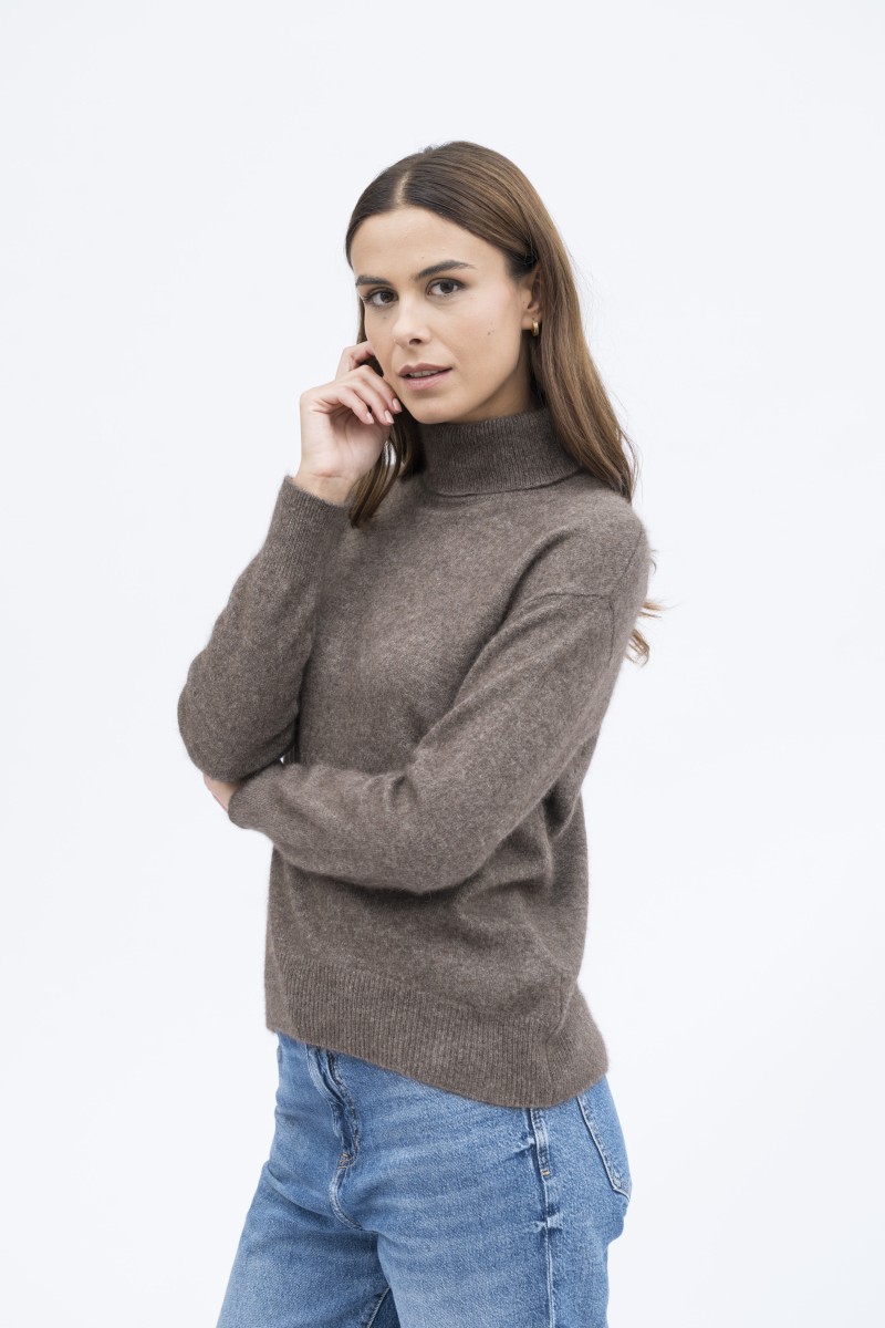 Majestic Filatures | Pullover in Raccoon dolcevita e maniche lunghe