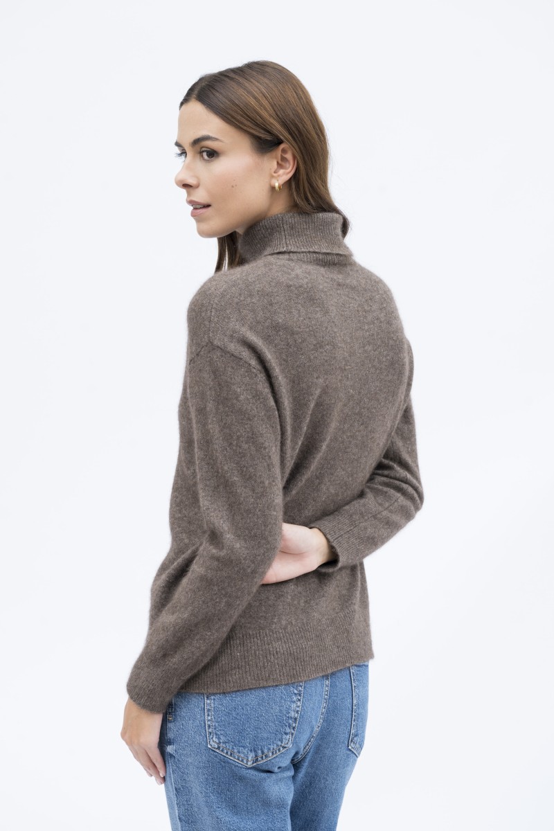 Majestic Filatures | Pullover in Raccoon dolcevita e maniche lunghe