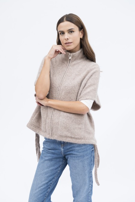 Majestic Filatures | Cappa over con zip in alpaca