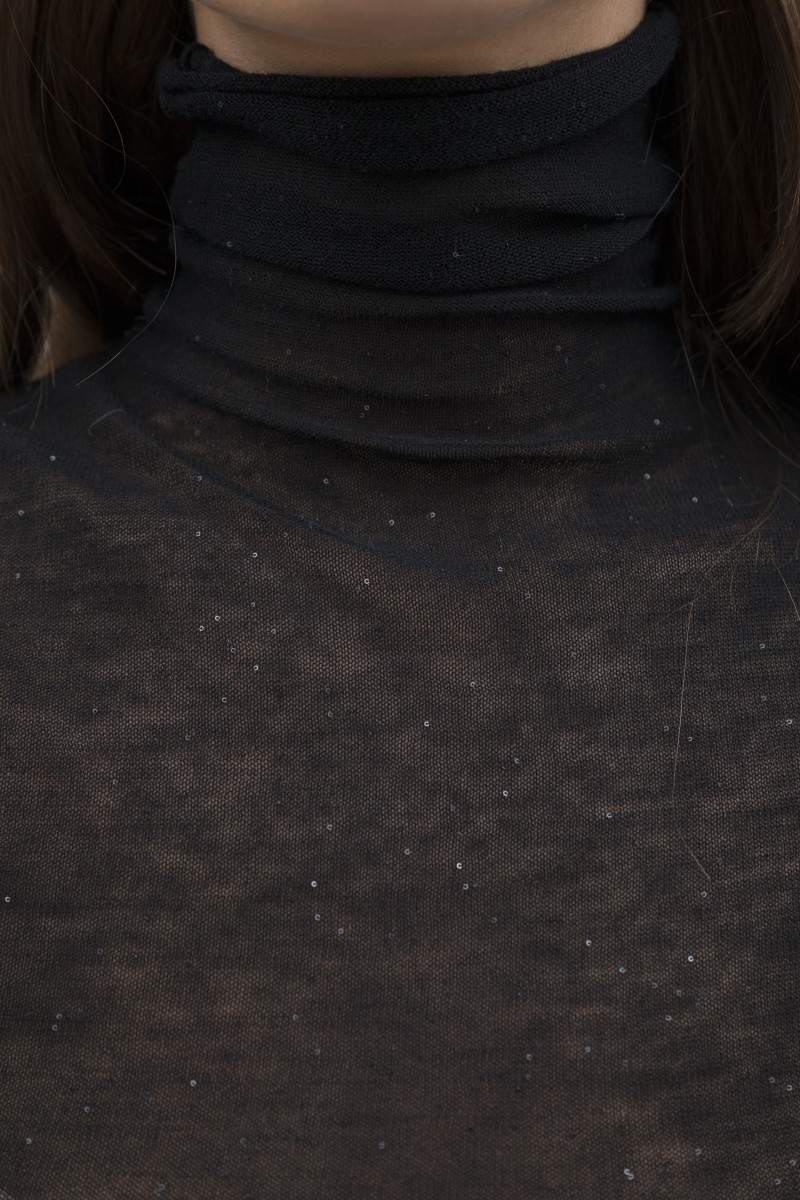 Majestic Filatures | T-shirt in maglia con micro pailletes